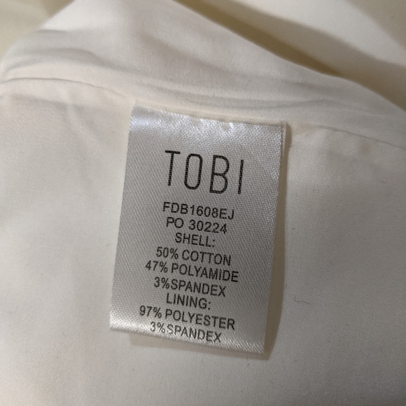 TOBI Body-Con Deep V-Neck Mini Dress White S - Picture 11 of 11